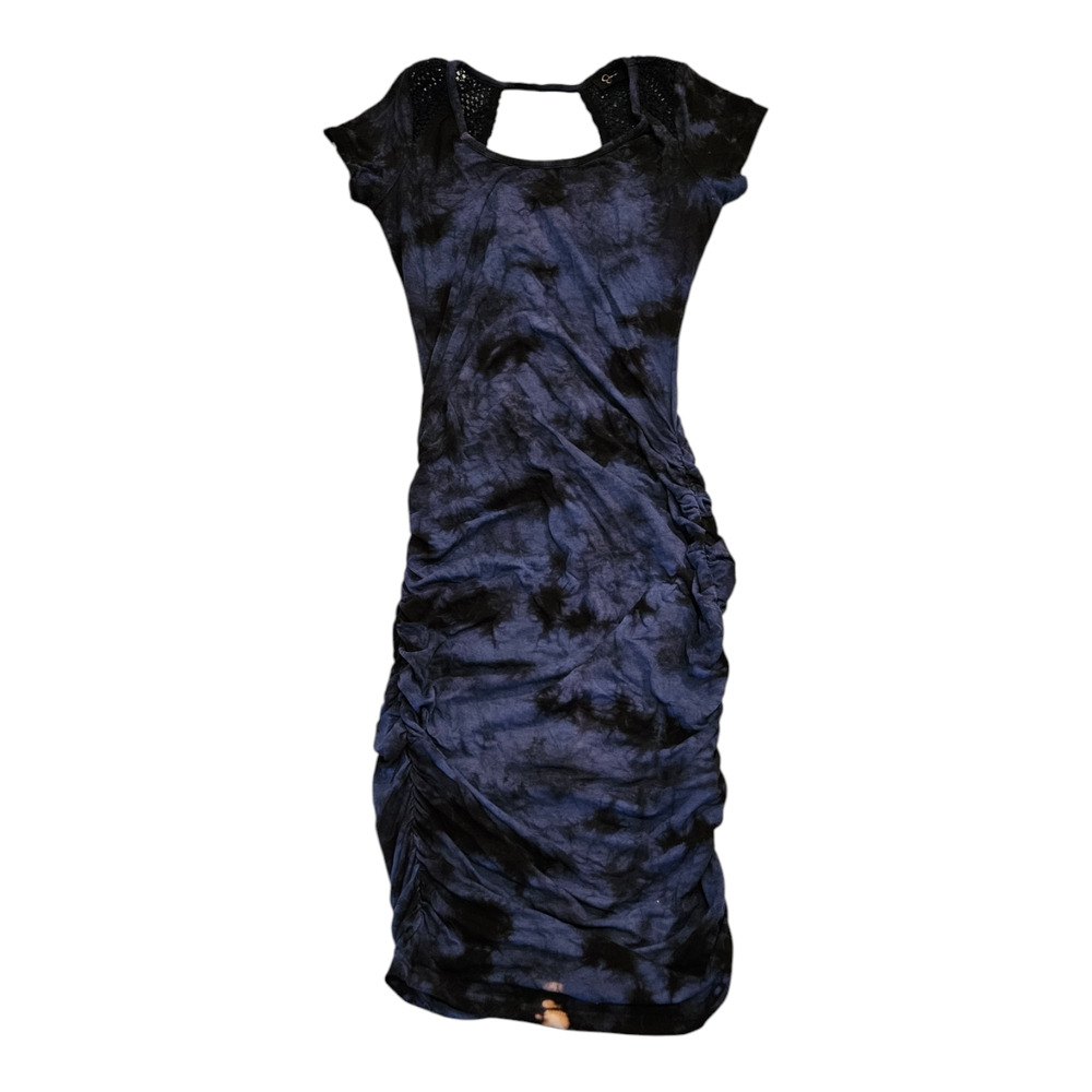 Jessica Simpson Small Women Blue and Black Tie Dye Mini Dress